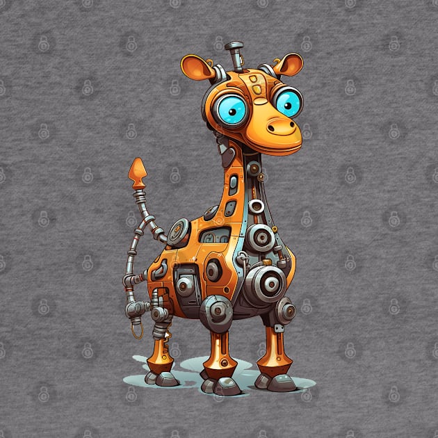 Cartoon giraffe robots. T-Shirt, Sticker. by AndreKENO